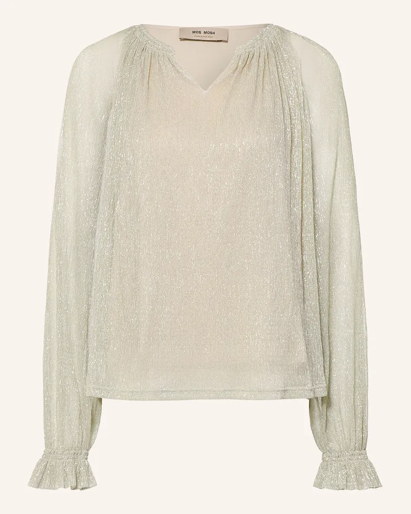Mos Mosh Blusenshirt Mmximena Glam Mit Glitzergarn gold Beige