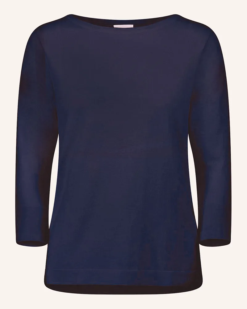 ALLUDE Pullover mit 3/4-Arm Dunkelblau