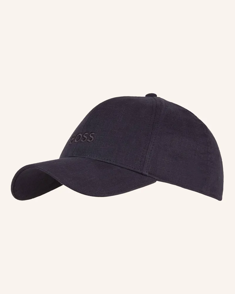 HUGO BOSS Leinen-Cap ZED Dunkelblau