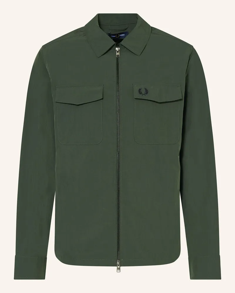 Fred Perry Overjacket Dunkelgrün