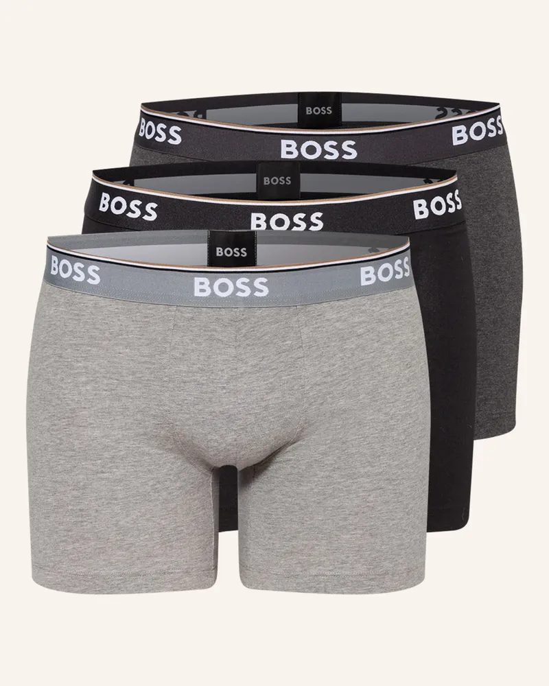 HUGO BOSS 3er-Pack Boxershorts Power grau Schwarz