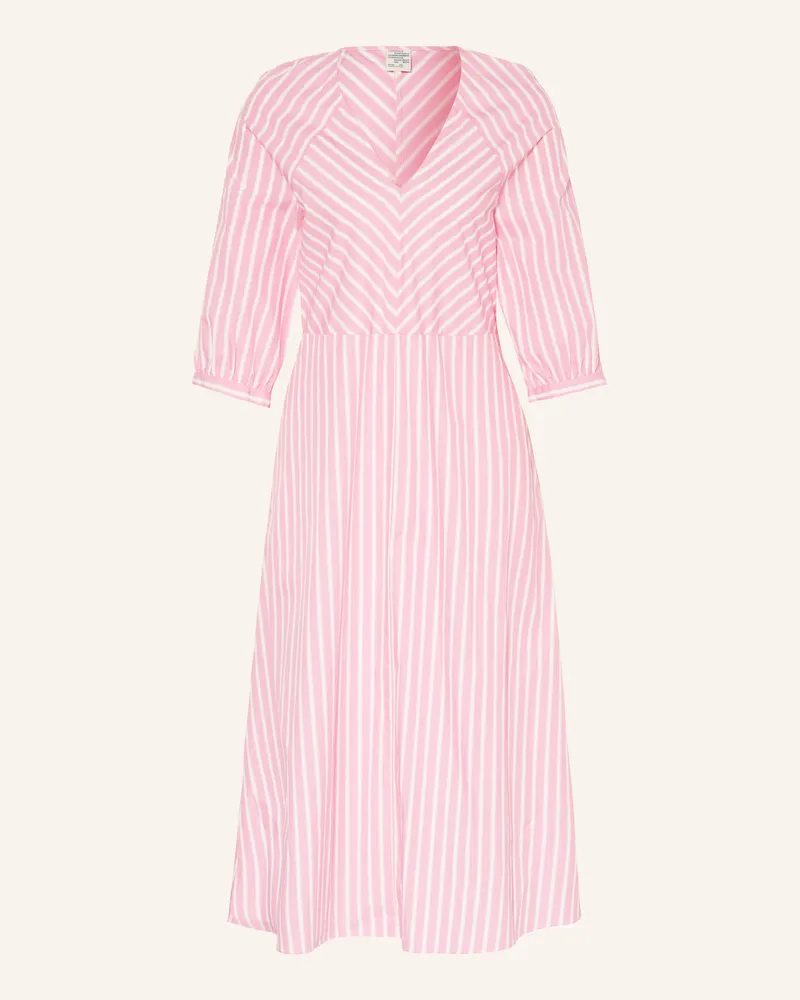 Baum und Pferdgarten Kleid ABA mit 3/4-Arm Rosa