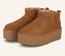 Plateau-Boots Classic Ultra Mini Platform braun
