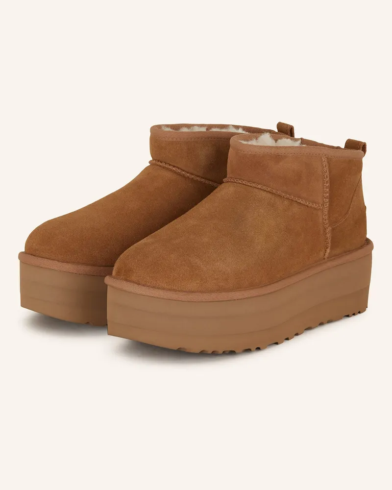 UGG Plateau-Boots Classic Ultra Mini Platform braun Cognac