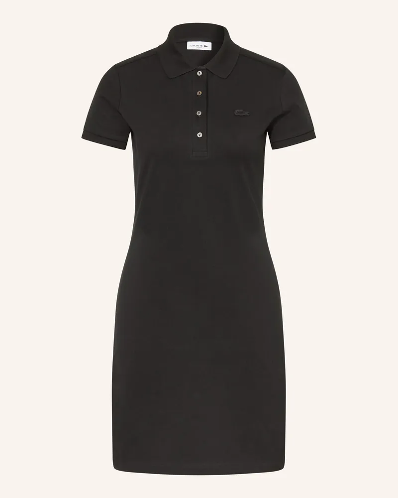 Lacoste Piqué-Polokleid Schwarz