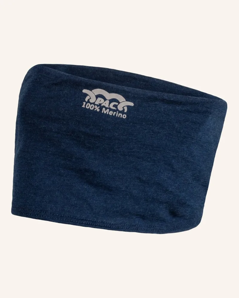 P.A.C. Multifunktionstuch Aus Merinowolle blau Navy