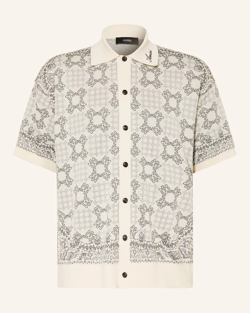 Amiri Strickhemd Comfort Fit beige Creme