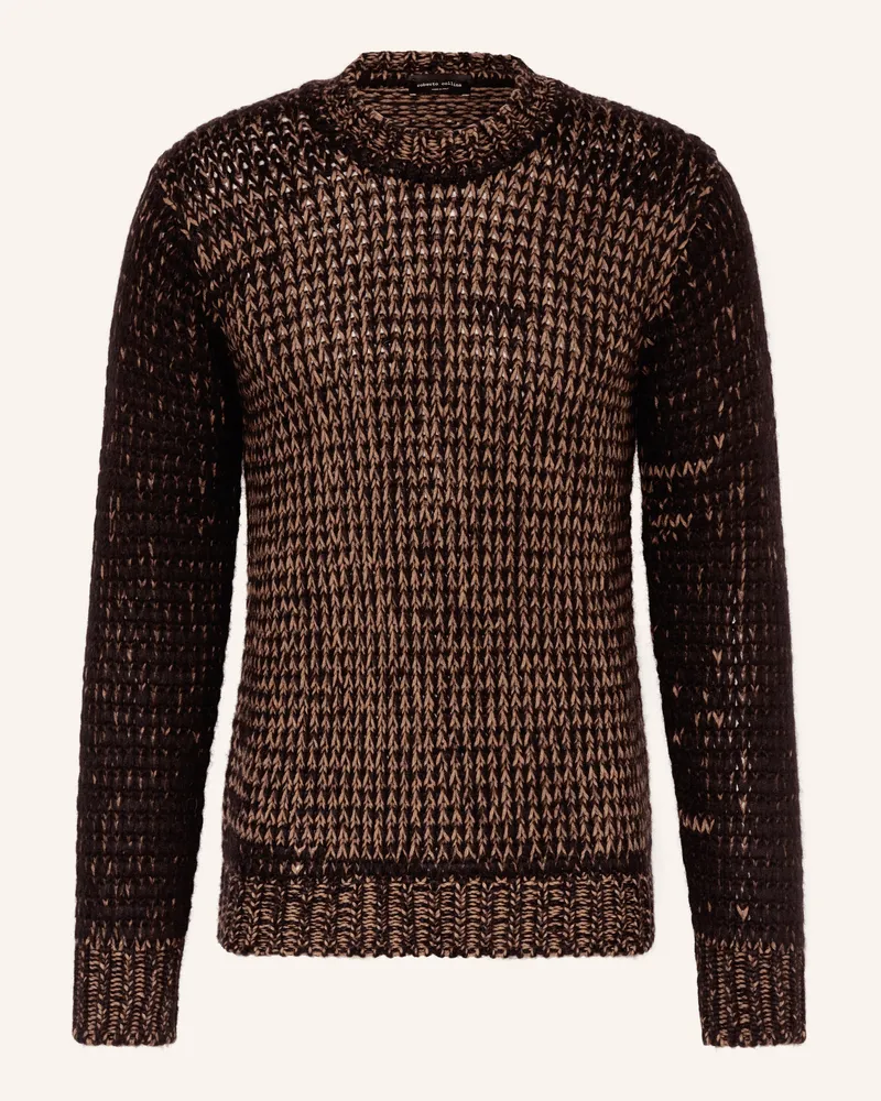 Roberto Collina Pullover mit Alpaka Schwarz