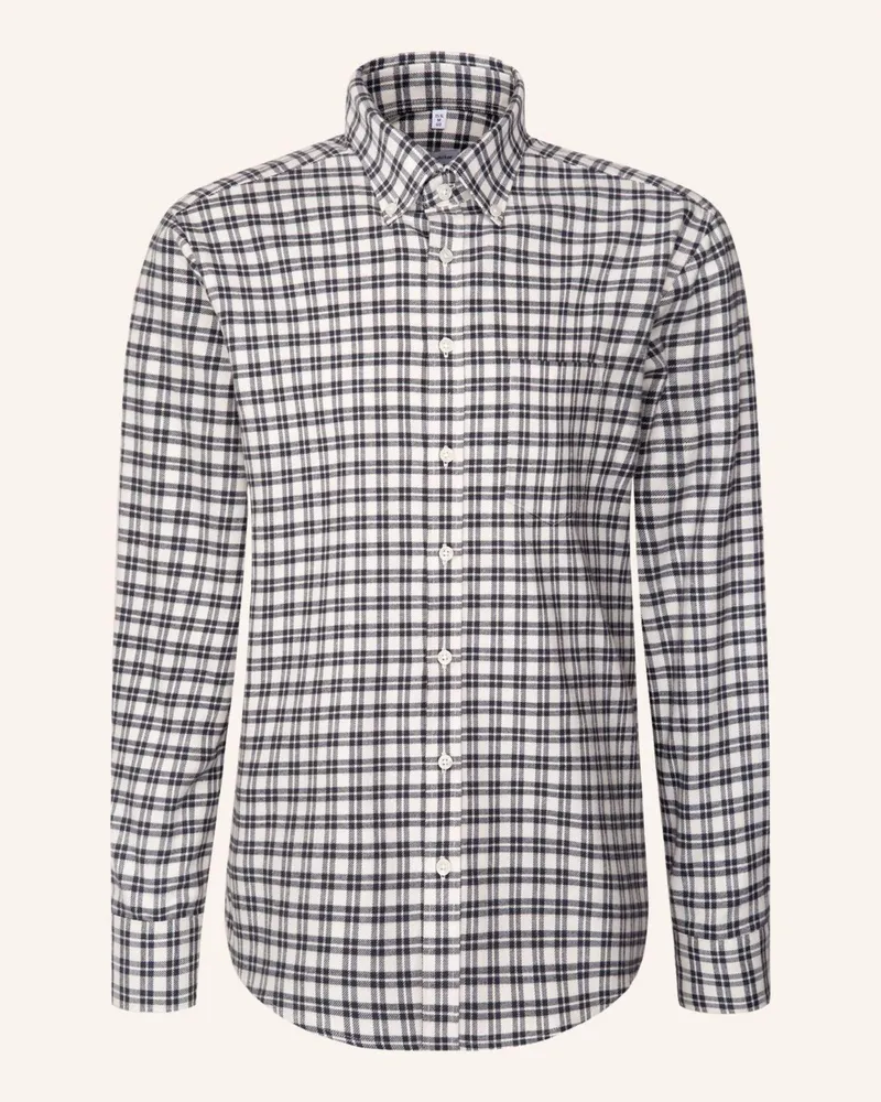 Seidensticker Flanellhemd Regular Fit Grau