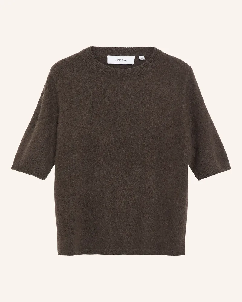 COMMA Strickshirt braun Dunkelbraun