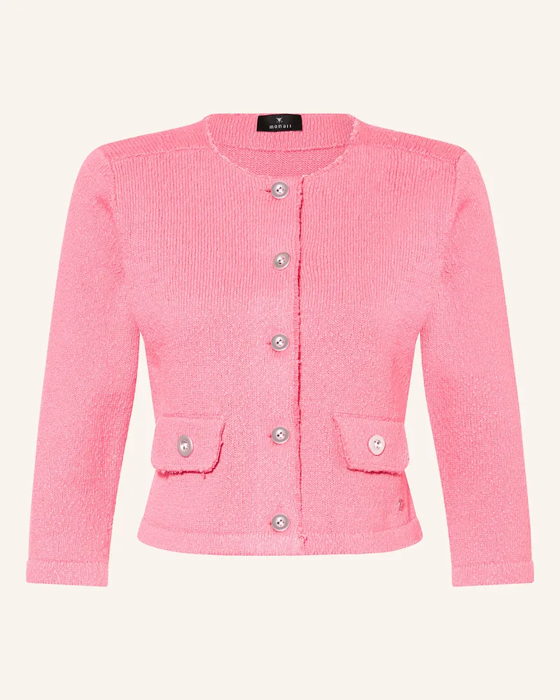 monari Bouclé-Strickjacke Pink
