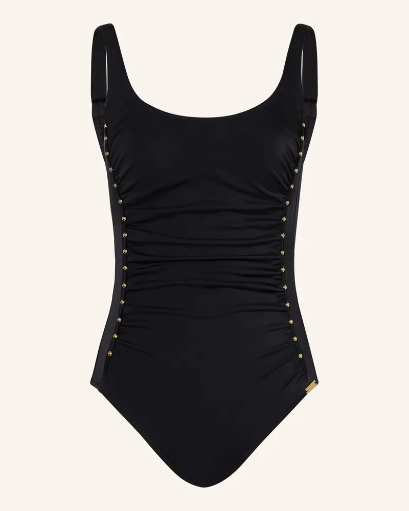 Charmline Shape-Badeanzug Desert Lines schwarz Schwarz