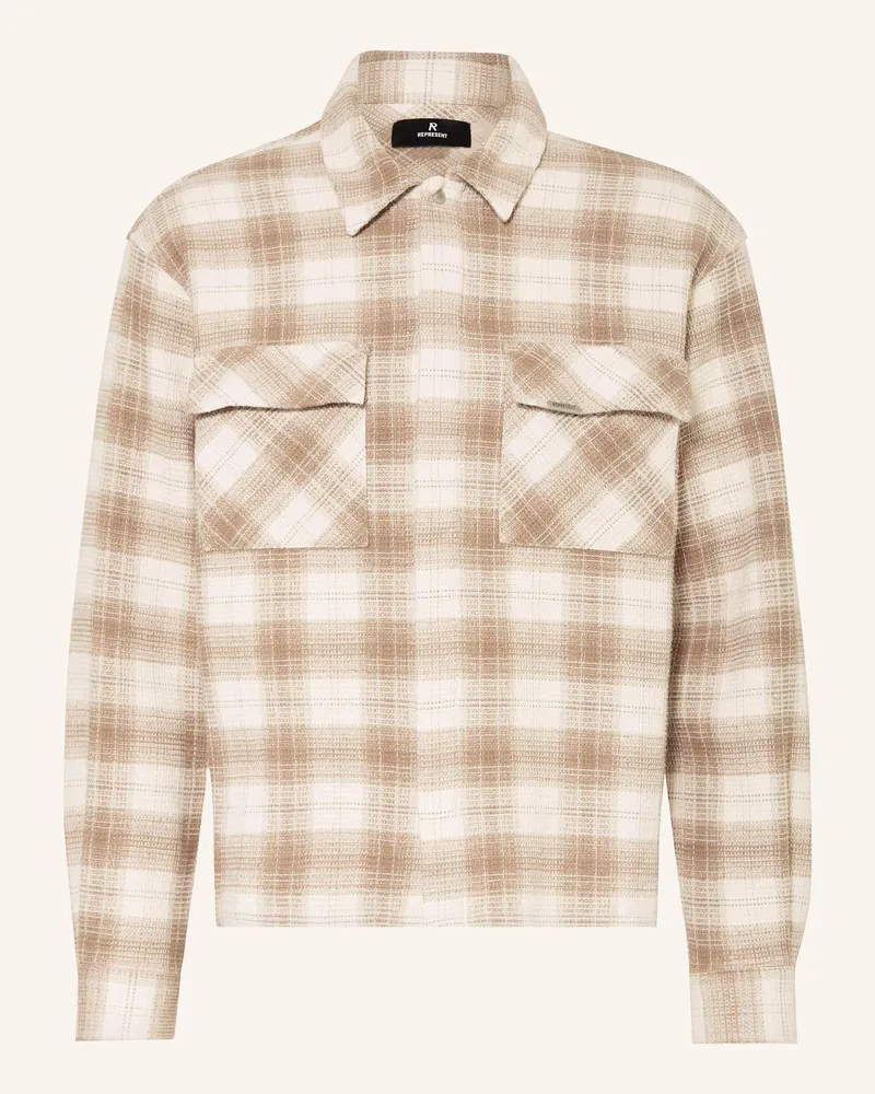 REPRESENT Flanell-Overshirt Weiss