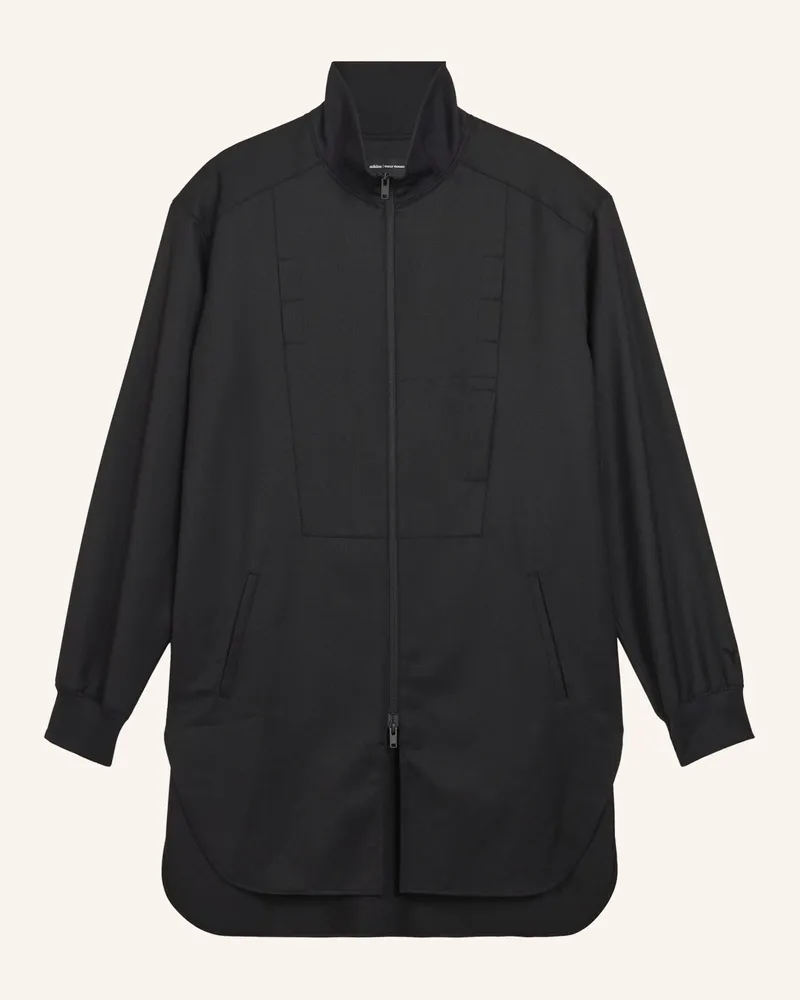 Y-3 Y-3 LANGE TRAININGSJACKE AUS VEREDELTER WOLLE Schwarz