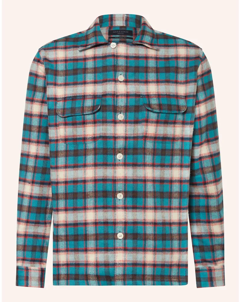 AllSaints Flanellhemd CRAYO Relaxed Fit Blau