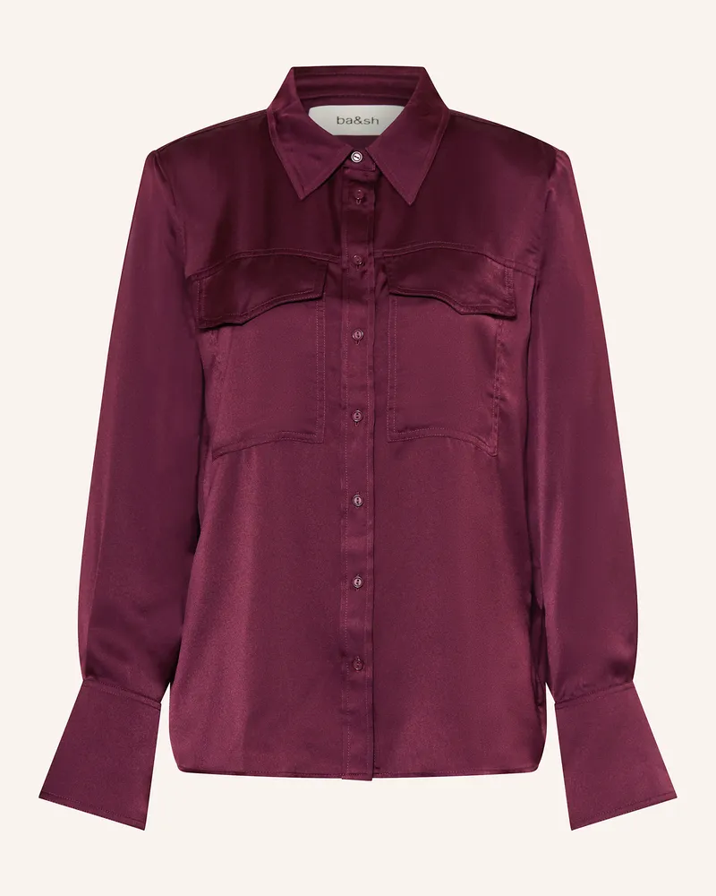 ba&sh Hemdbluse Canoli Aus Satin rot Dunkelrot