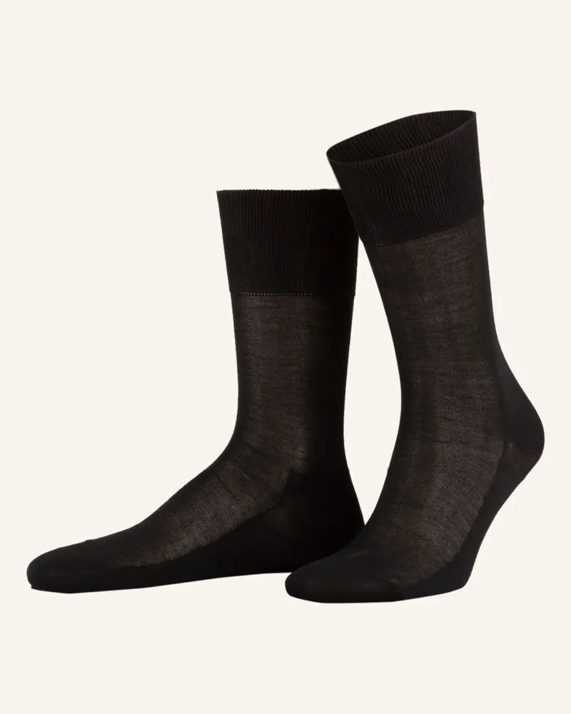 Falke Socken Luxury No.4 Pure Silk Aus Seide schwarz 3000