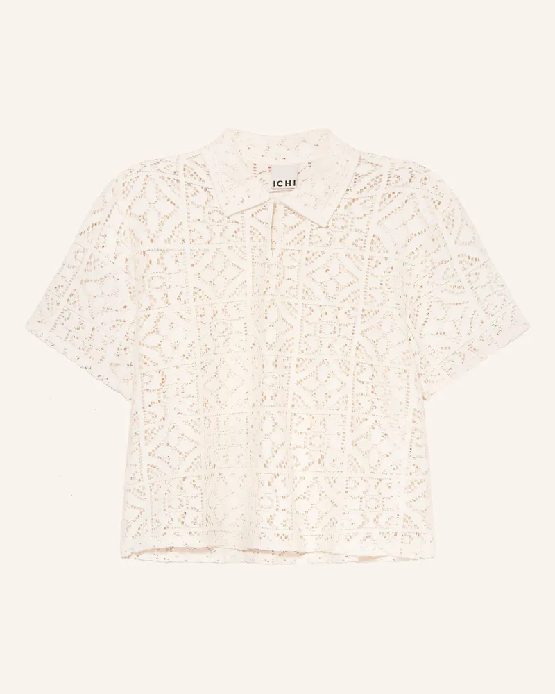 ICHI Blusenshirt INHAIMA aus Spitze Weiss