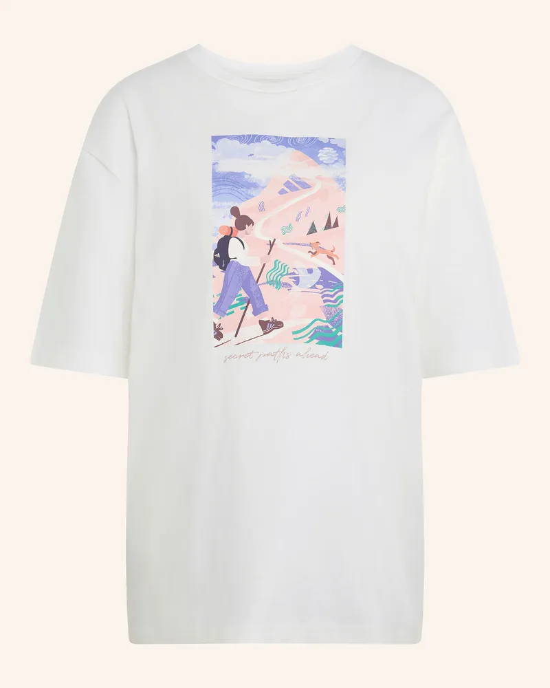 adidas Oversized-Shirt Terrex Secret Paths Ahead Graphic weiss Weiss