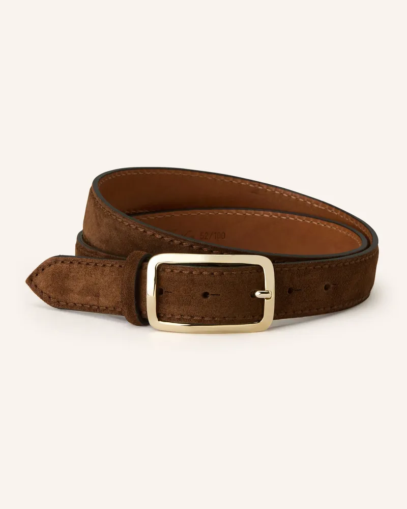 Reptile's House Ledergürtel Dunkelbraun