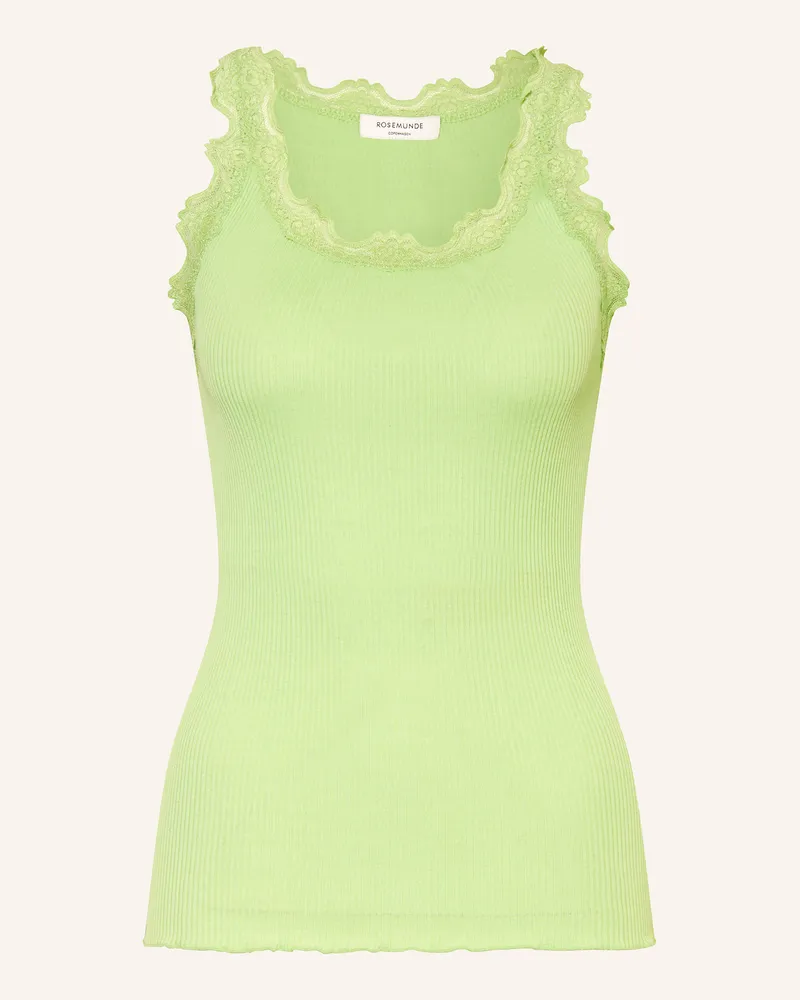 Rosemunde Seidentop BABETTE mit Spitze Hellgrün