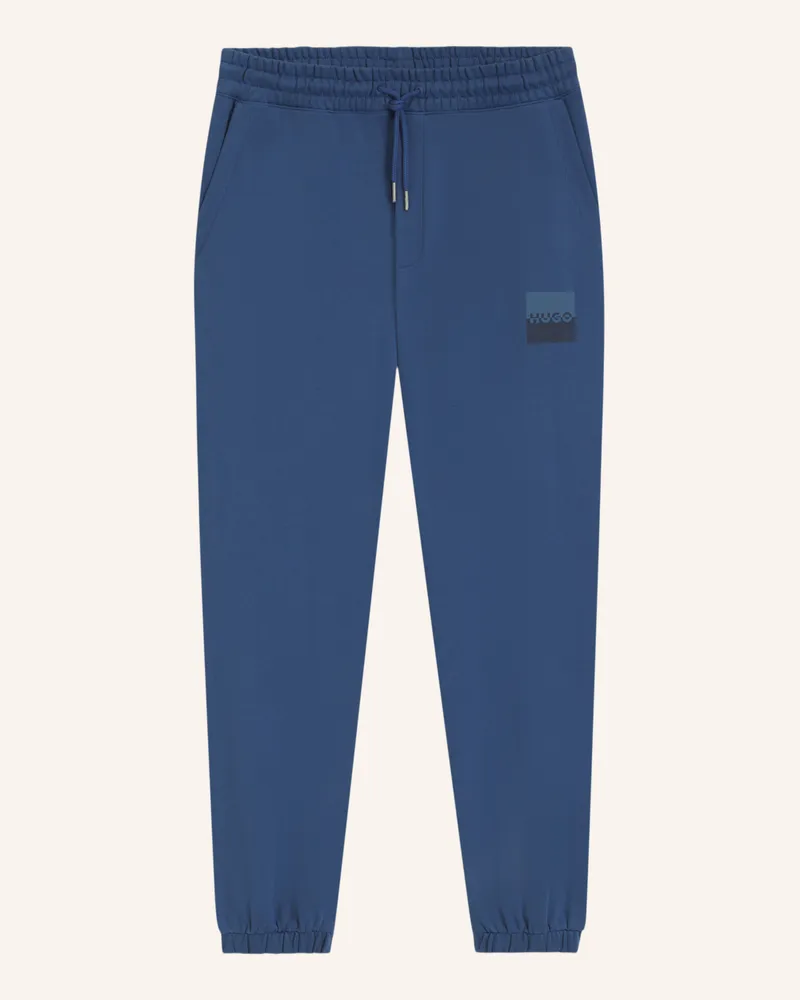 HUGO BOSS Casual Hose DUSPLITAN Relaxed Fit Blau