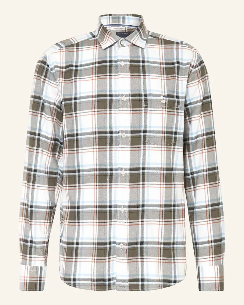 Olymp Hemd Casual Regular Fit Gruen