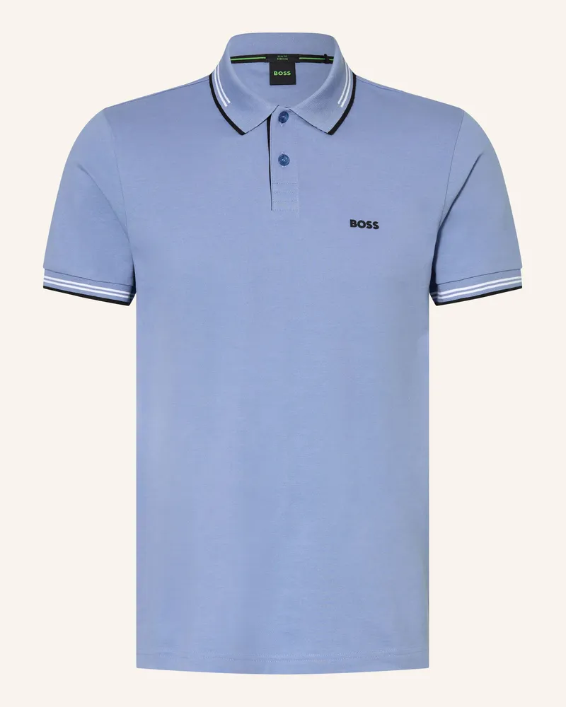HUGO BOSS Piqué-Poloshirt PAUL Slim Fit Blau