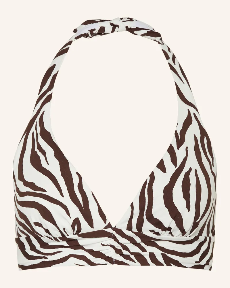 Max Mara Neckholder-Bikini-Top Alberta braun Weiss
