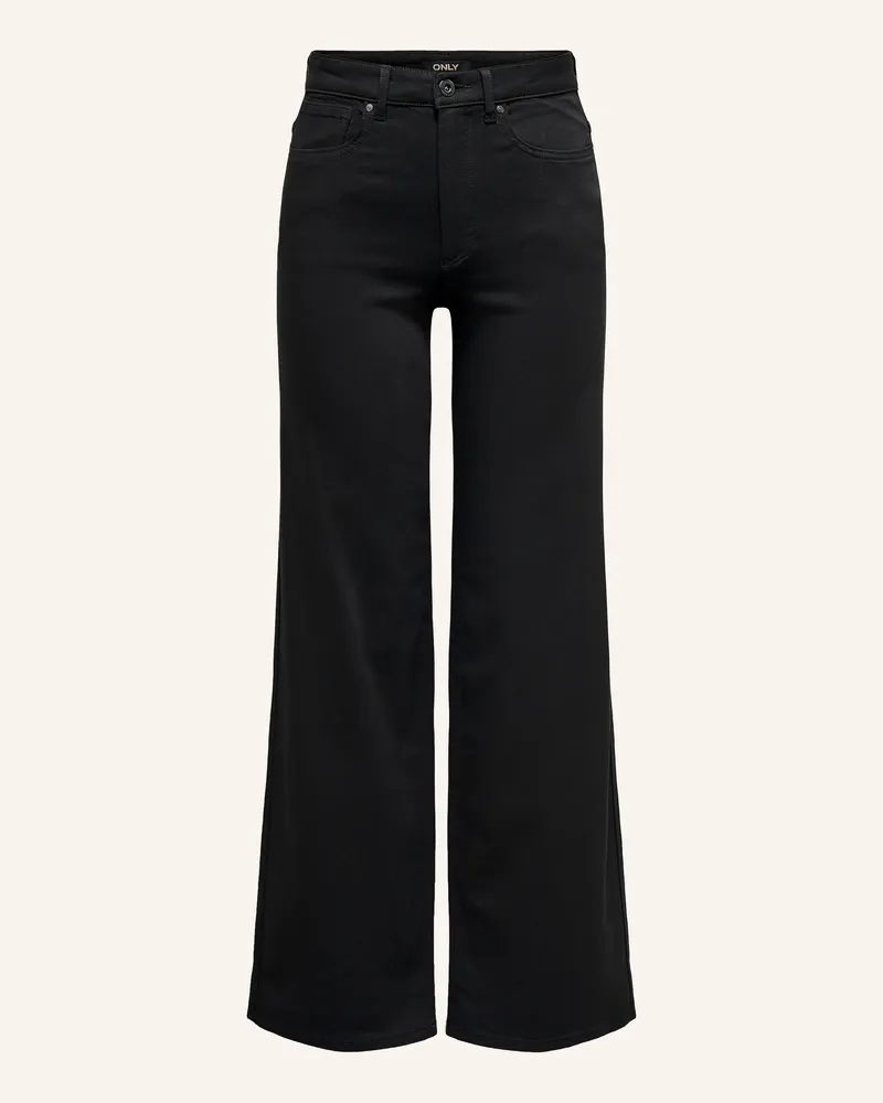 only Wide Leg Jeans schwarz Black