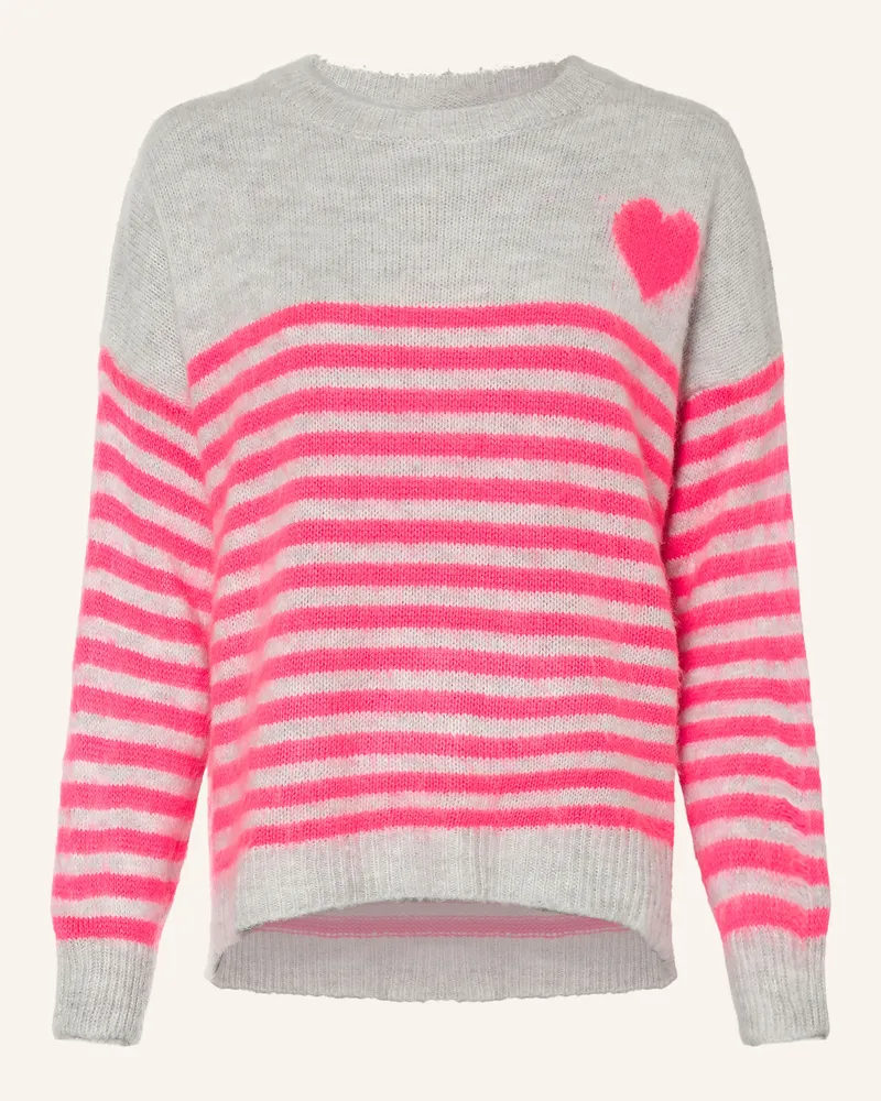 Miss Goodlife Pullover Mit Alpaka grau Hellgrau