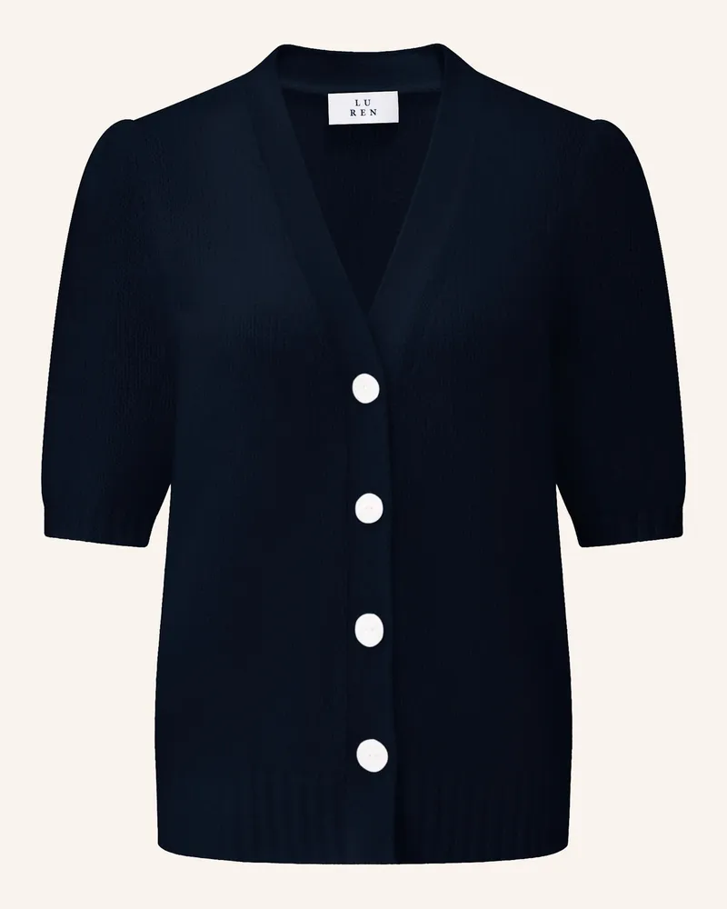LU REN Strickjacke Aus Kaschmir Und Seide Shiso blau Dunkelblau
