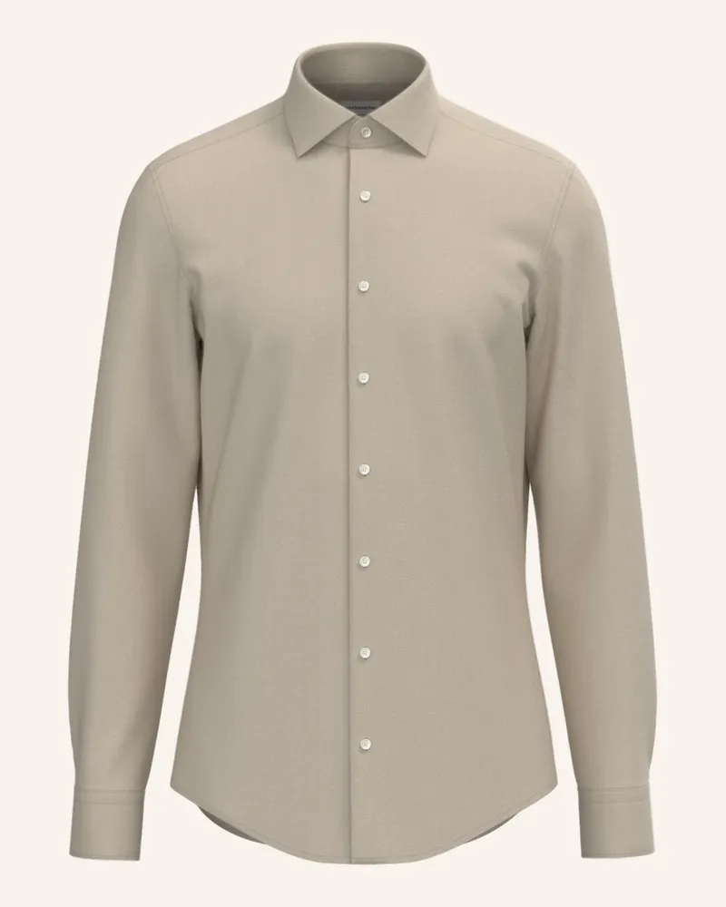 Seidensticker Flanellhemd Shaped Fit Beige