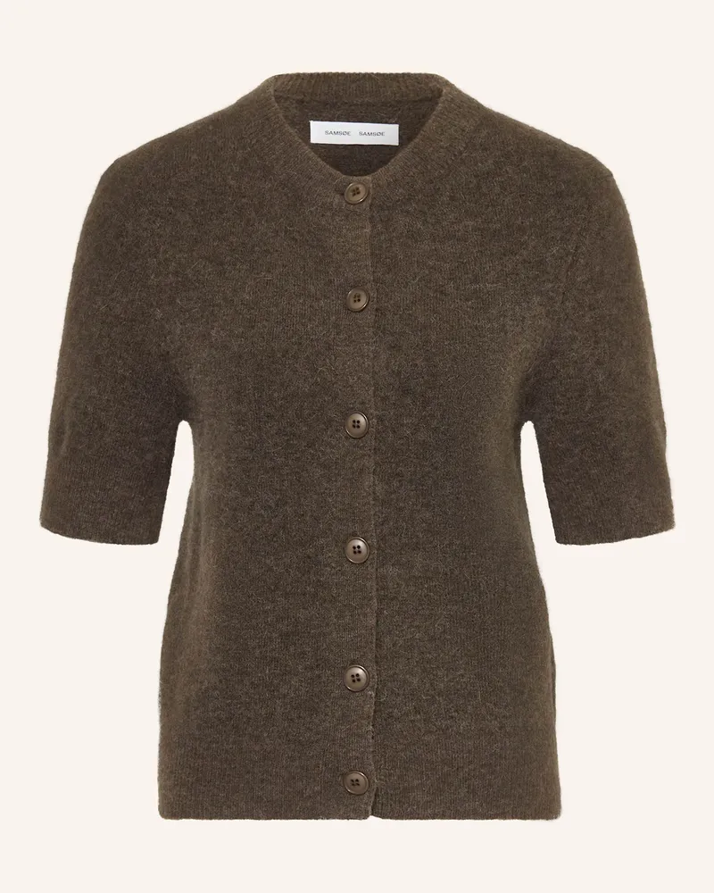 Samsøe & Samsøe Strickjacke Sanoura Mit Merinowolle Und Alpaka braun Dunkelbraun