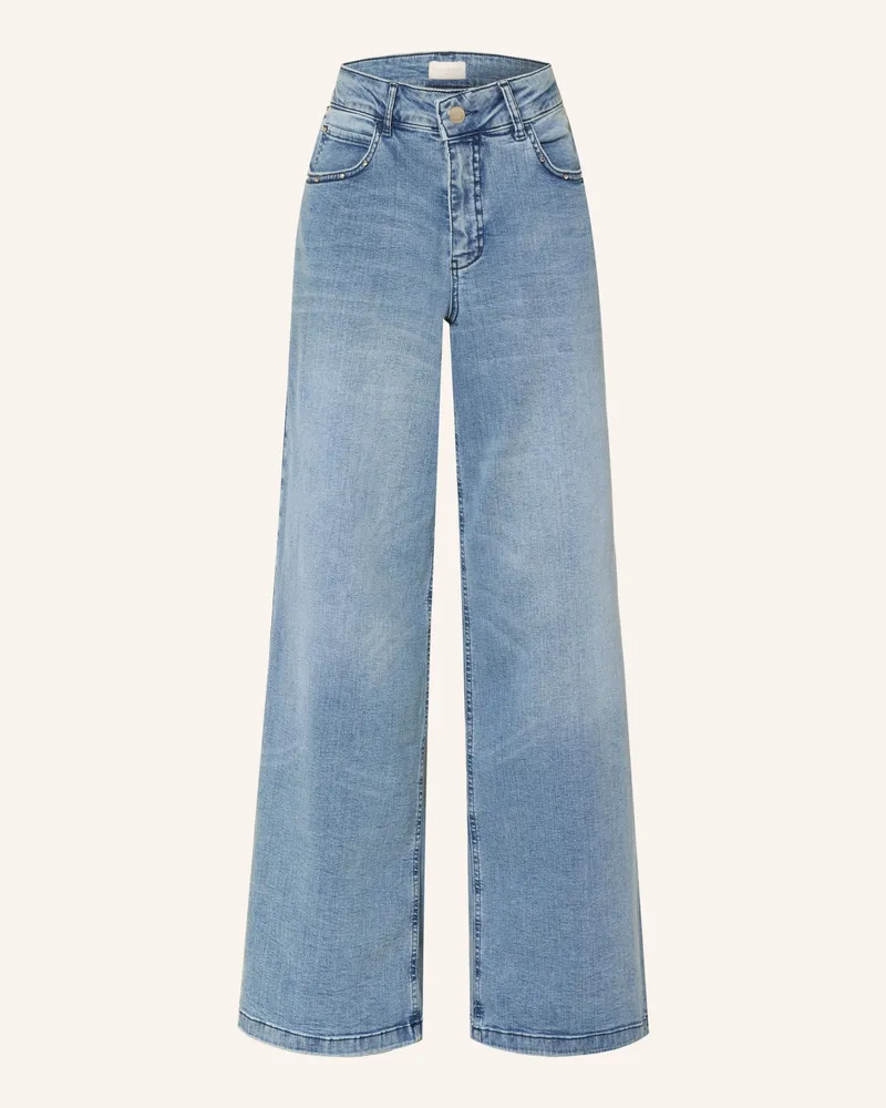 Milano Italy Wide Leg Jeans Mit Nieten blau 649