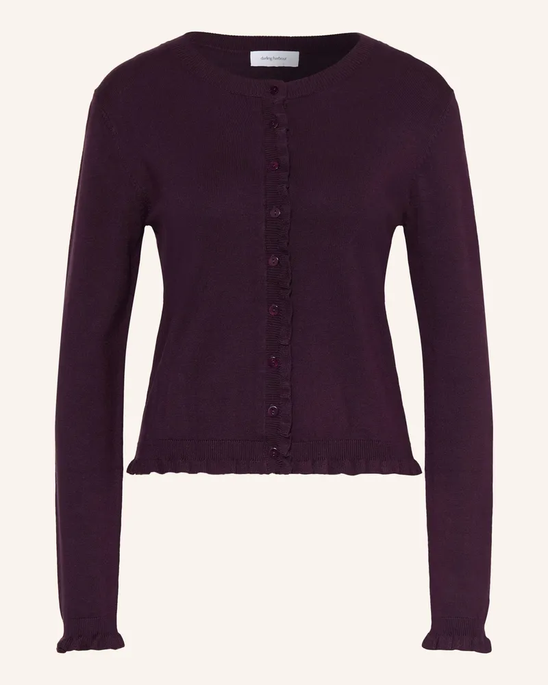 Darling Harbour Strickjacke Mit Rüschen blau Blueberry