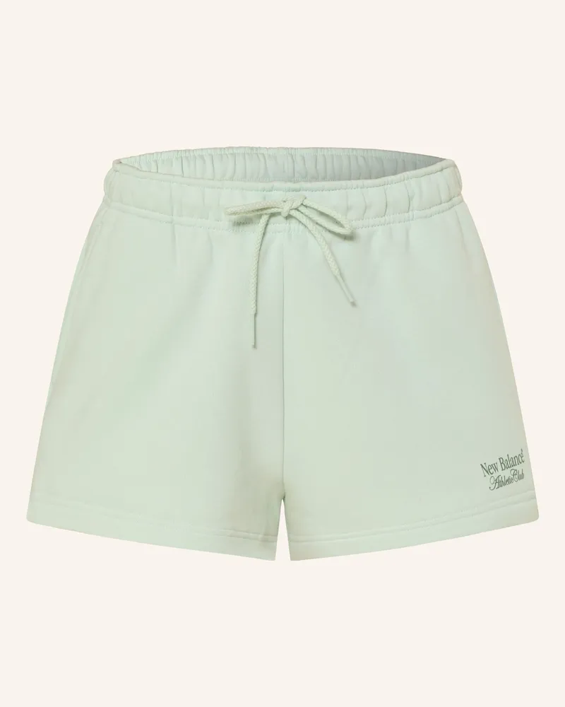 New Balance Sweatshorts Hellgrün