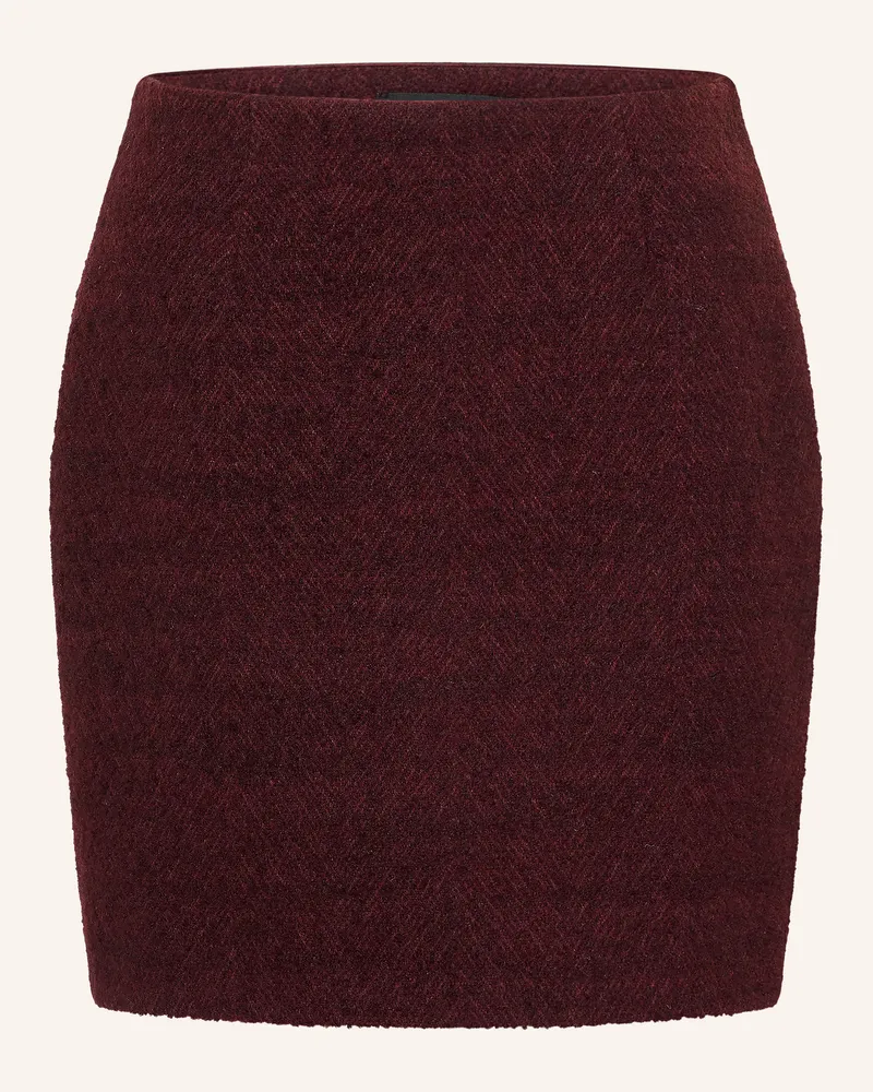 ROTATE Birger Christensen Bouclé-Rock rot Dunkelrot