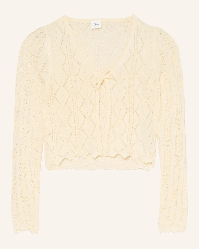 S.Oliver Strickjacke Creme