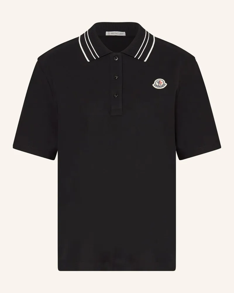 Moncler Piqué-Poloshirt Schwarz