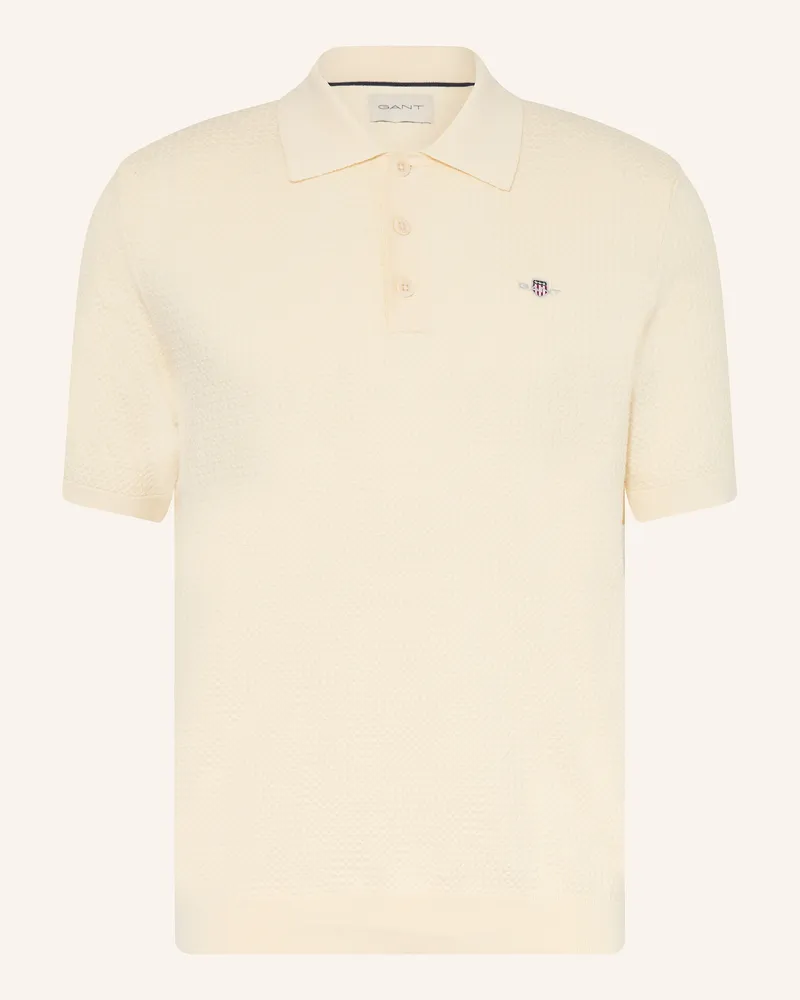 Gant Piqué-Poloshirt Hellgelb
