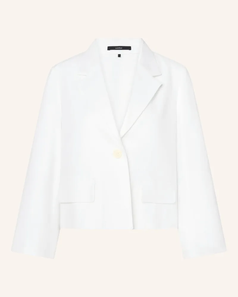 windsor. Blazer mit Leinen Weiss