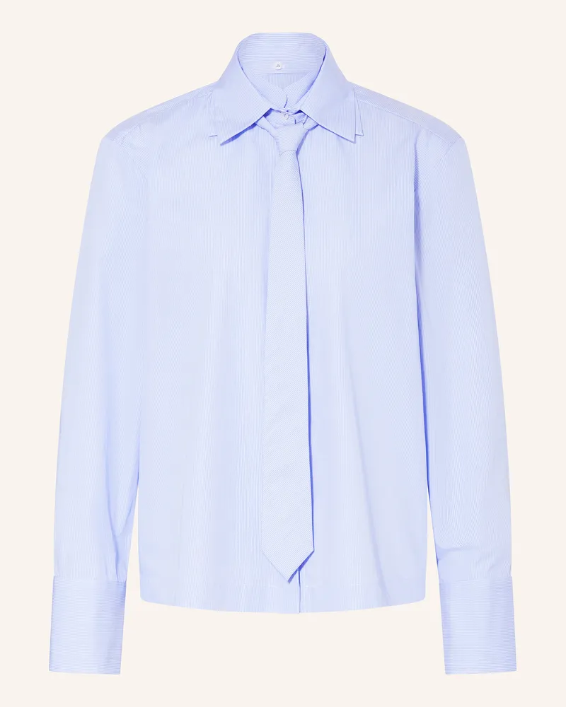 van Laack Hemdbluse VL-BERGIT-SV mit abnehmbarer Krawatte Hellblau