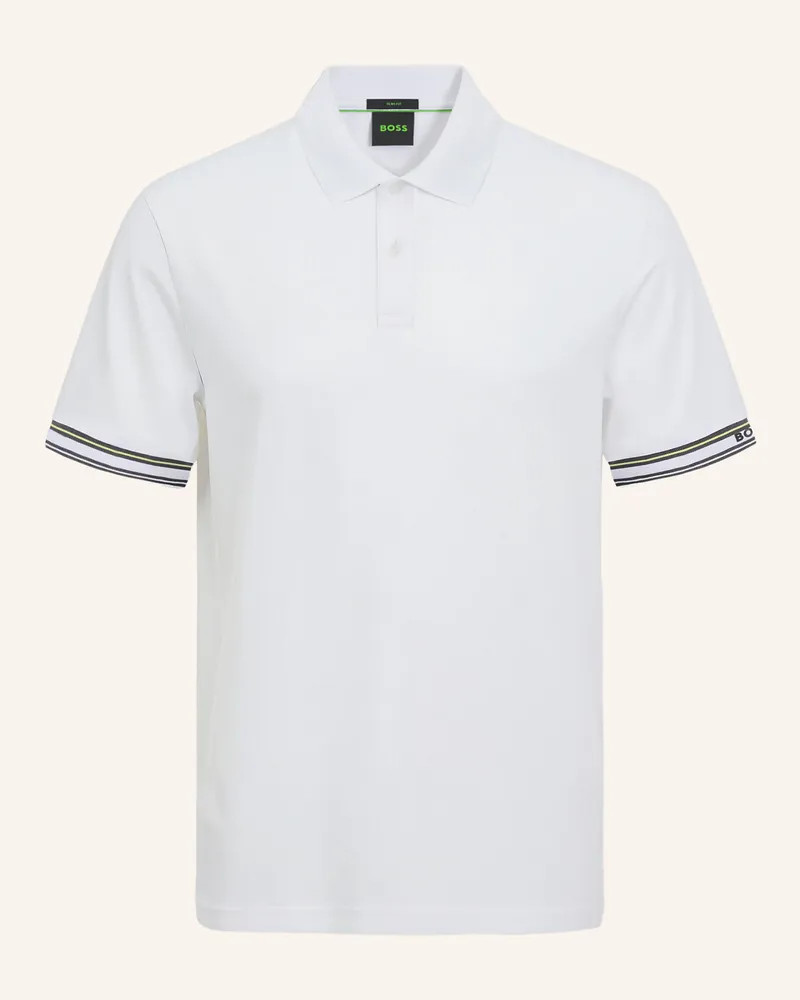 HUGO BOSS Poloshirt POLO ZONE Slim Fit Weiss