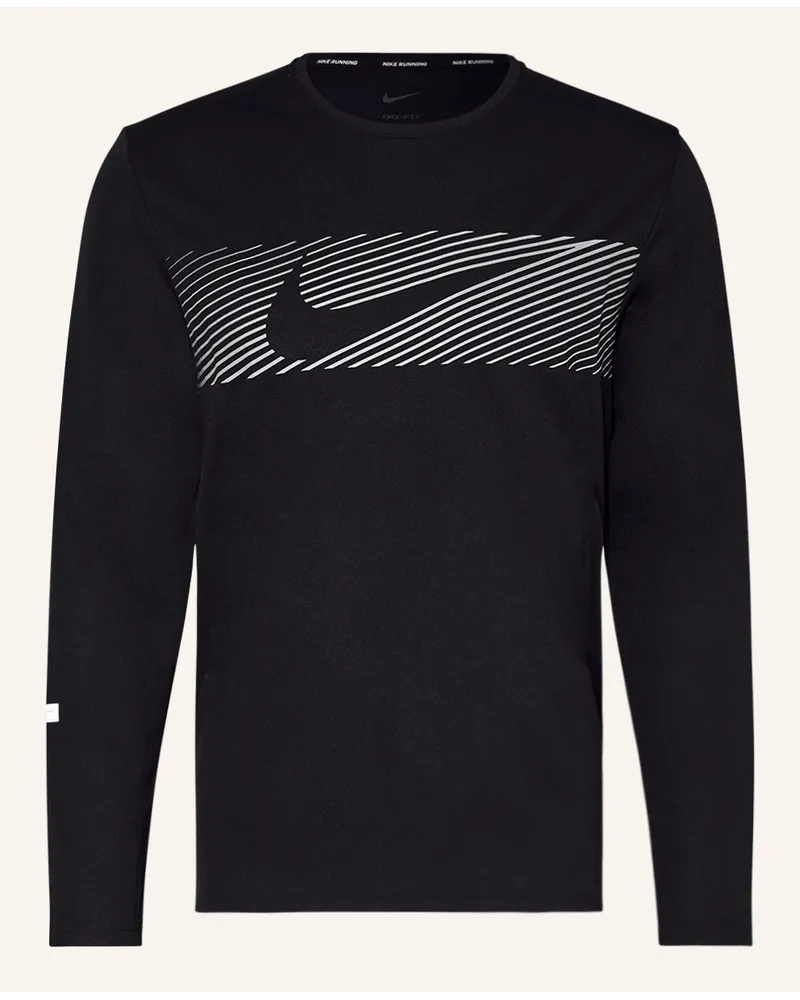 Nike Laufshirt MILER FLASH Schwarz