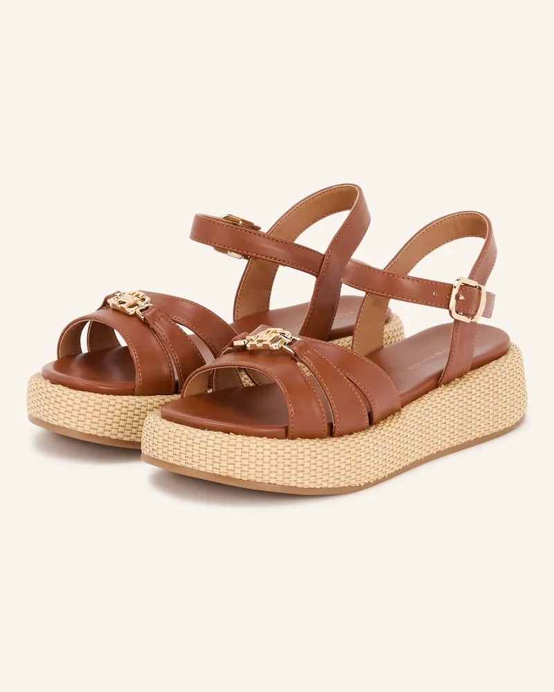 Tommy Hilfiger Plateau-Sandaletten braun Braun