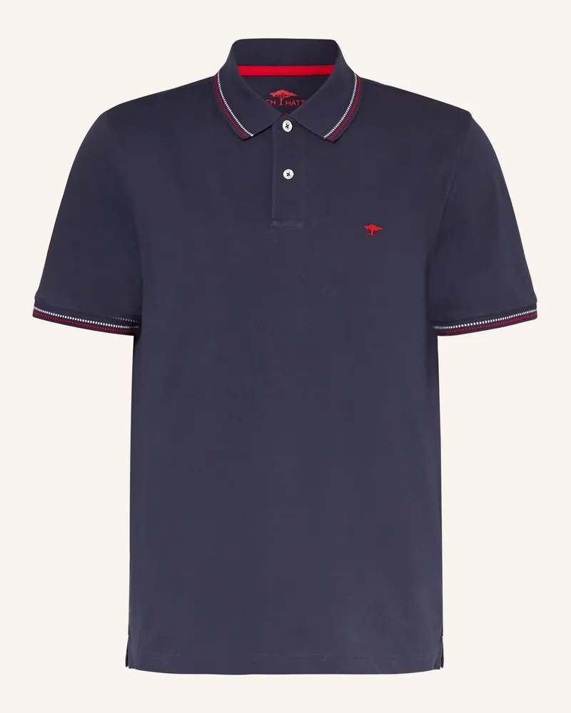 Fynch-Hatton Piqué-Poloshirt blau Dunkelblau