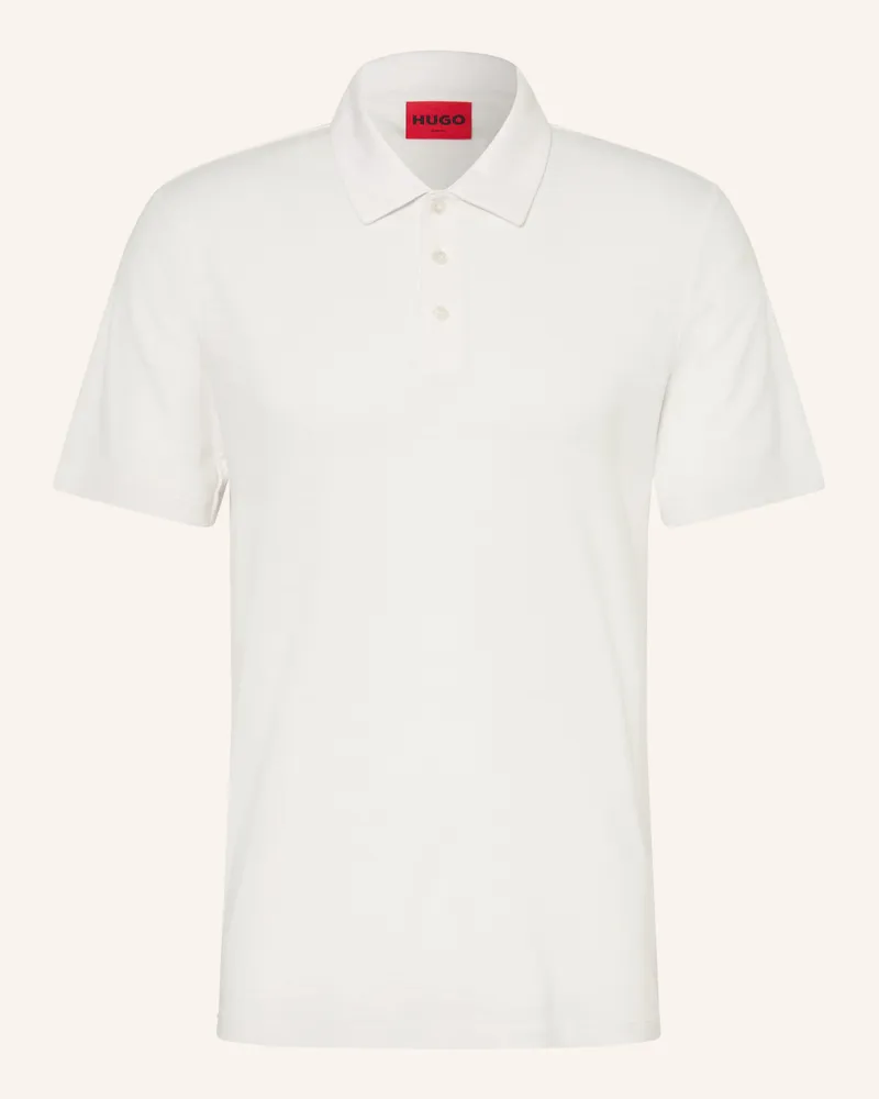 HUGO BOSS Jersey-Poloshirt Dulinen Slim Fit Mit Leinen weiss Creme