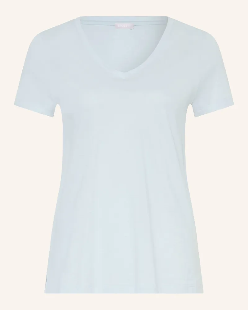 Hanro Schlafshirt blau Hellblau