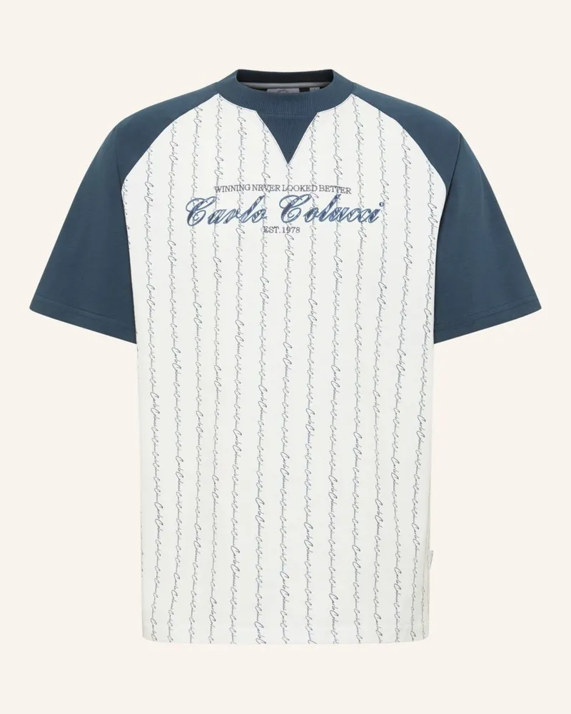 Carlo Colucci T-Shirt - Match Point Fara weiss Blau